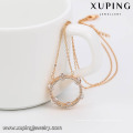 43011 xuping jewellry 2016 мода розовое золото цвет ожерелье с кулоном круга